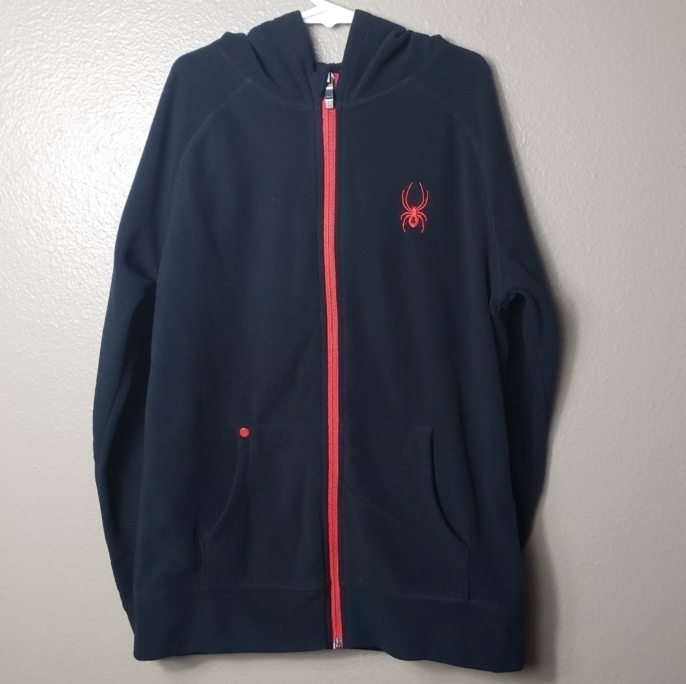 Spyder Boys Fleece Hooded Full Zip Lightweight Jacket-Size M